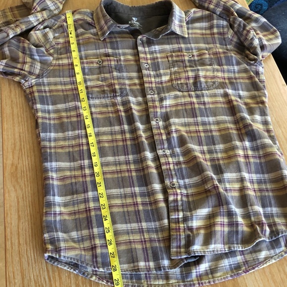 Kuhl Fugitive Plaid Flannel Button Down Shirt Mens Size Large Has Flaw - Picture 13 of 13